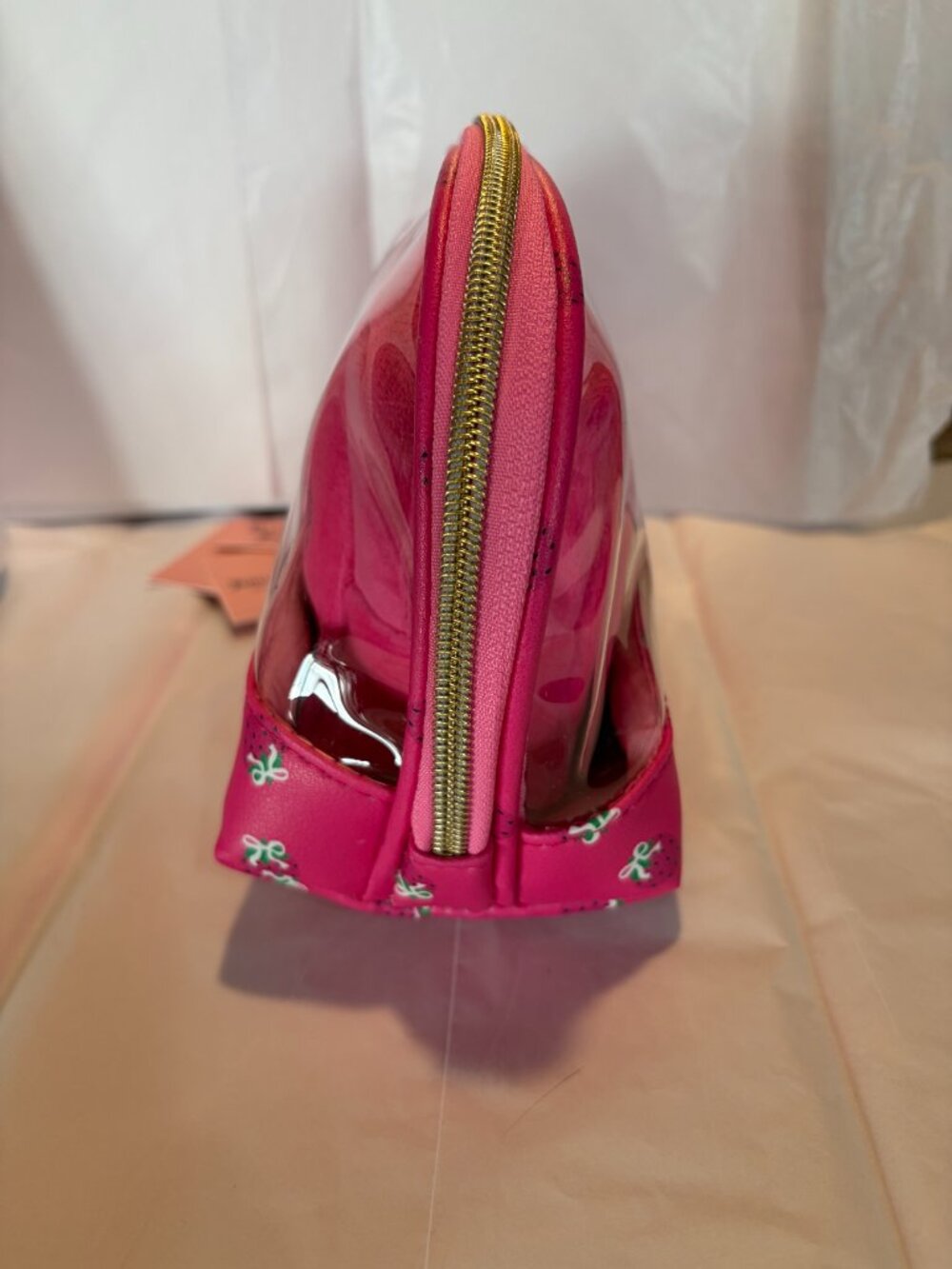 Juicy Couture Cosmetic Bag Set Pink Terry Juicy Rhinestone Travel - Picture 5 of 5